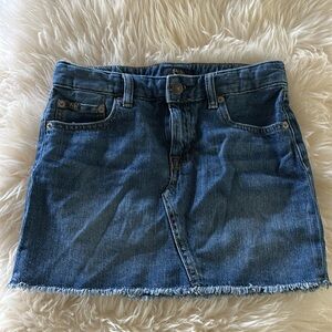 Ralph Lauren Denim Skirt with Frayed Hem